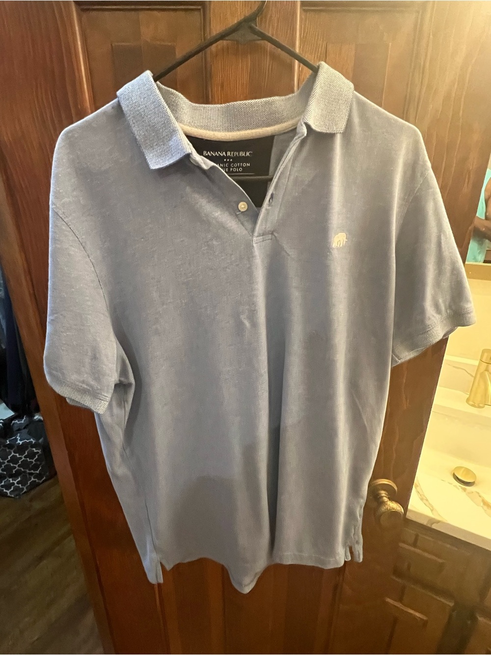 Banana Republic Men's Light Blue Cotton Polo